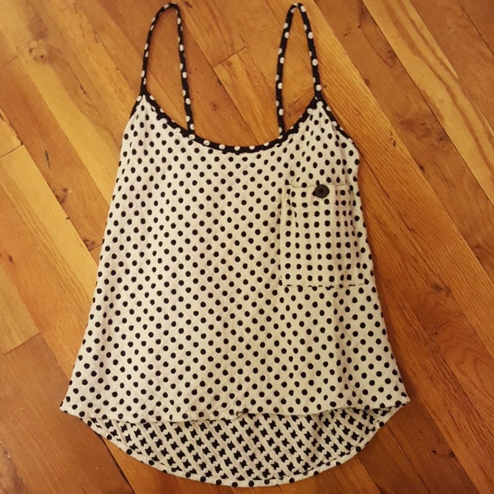 Jacquard polka dot tank